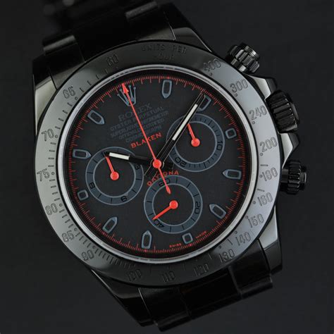 rolex daytona black dial red|Rolex daytona 116520 serviced by.